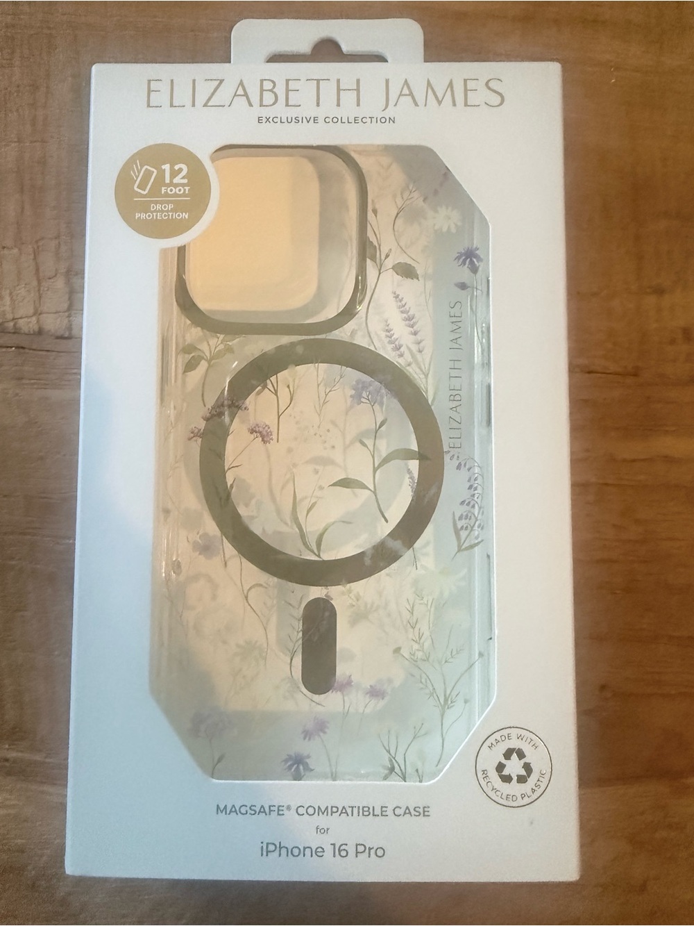 Elizabeth and James Floral iPhone 16 Pro MagSafe phone Case metallic silver